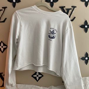 brandy melville, cropped crew neck